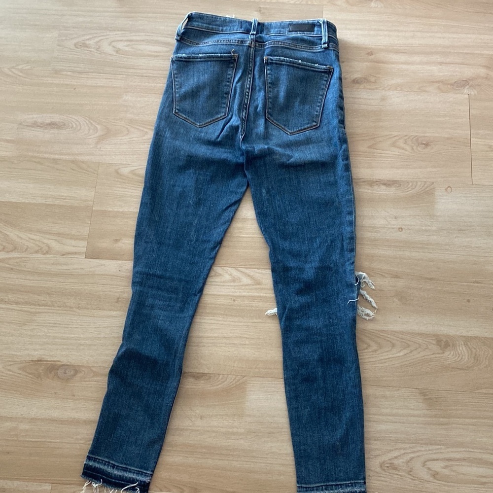 Abercrombie Simone high rise ankle jeans with rips size 25 - Picture 3 of 4